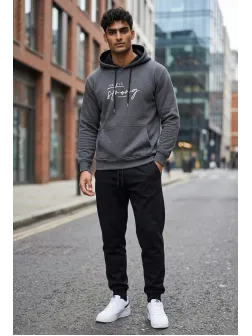 Hanorac barbati slim fit gri 13535