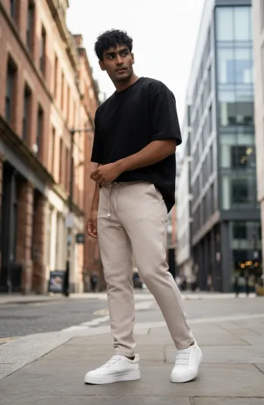 Pantaloni barbati casual bej 3001