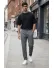 Pantaloni barbati casual gri 3001