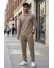 Trening barbati slim fit maro Pantaloni + Hanorac 7500