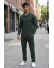 Trening barbati slim fit kaki Pantaloni + Hanorac 7500