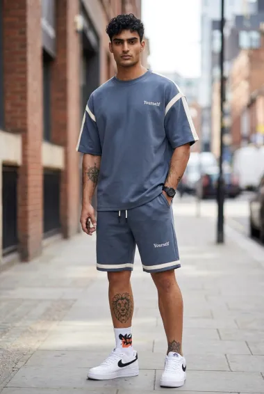 Compleu de vara, triocu + pantaloni, gri 7501