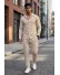 Compleu de vara, triocu + pantaloni, bej 7505