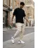 Pantaloni de trening cargo, bej, conici y081
