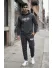 Trening barbati slim fit Pantaloni + Hanorac, gri, 13518