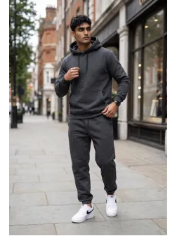 Trening barbati slim fit Pantaloni + Hanorac, gri, 13520