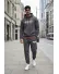 Trening barbati slim fit Pantaloni + Hanorac, gri, 13522