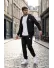 Trening barbati slim fit Pantaloni + Hanorac, negru, 13524