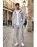Trening barbati slim fit Pantaloni + Hanorac, gri, 13525