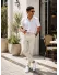 Pantaloni barbati casual, bej, PREMIUM, 13500