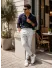 Pantaloni barbati casual, gri, PREMIUM, 13500