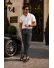 Pantaloni barbati casual, negri, PREMIUM, 13501