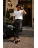 Pantaloni barbati casual, negri, PREMIUM, 13501