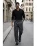 Bluza barbati neagra, slim fit 13505 D2-5.3