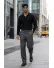 Bluza barbati neagra, slim fit 13505 D2-5.3