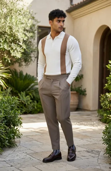 Bluza barbati alba , slim fit 13507 D4-5.4