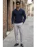 Bluza barbati bleumarin, slim fit 13509