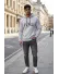 Hanorac barbati slim fit gri, vatuit, 13511