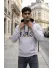 Hanorac barbati slim fit gri, vatuit, 13511