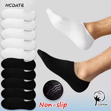Set 20 sosete albe/negre scurte bumbac