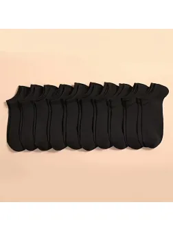 Set 10 sosete negre scurte bumbac Set 10 sosete negre scurte bumbac