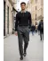 Bluza barbati neagra slim fit S114 D2-4.2