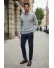 Bluza barbati gri slim fit S121 D3-4.3
