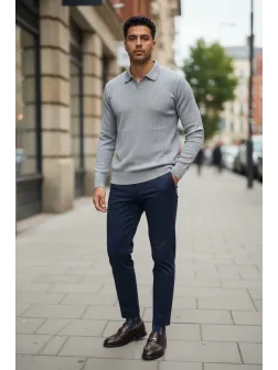 Bluza barbati gri slim fit S121 D3-4.3
