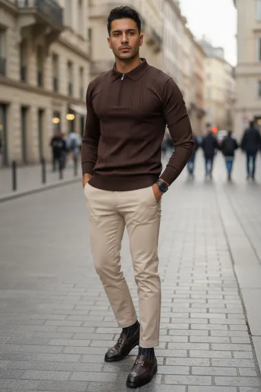 Bluza barbati grena slim fit S123