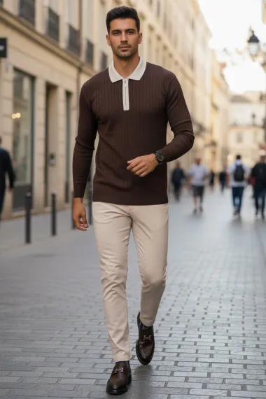 Bluza barbati grena slim fit S124