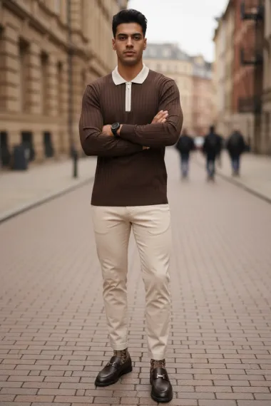 Bluza barbati grena slim fit S124