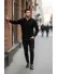 Bluza barbati neagra slim fit S128