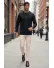 Bluza barbati neagra slim fit S129 D2-5.2