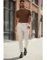 Pantaloni barbati eleganti bej S136