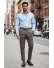 Pantaloni barbati eleganti maro S137