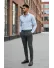 Pantaloni barbati eleganti maro S138