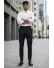 Pantaloni barbati eleganti negri S140