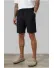 Pantaloni scurti din in, lejeri, negri BG8005
