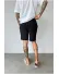 Pantaloni scurti din in, lejeri, negri BG8005