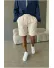 Pantaloni scurti din in, lejeri, bej BG8005