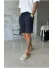 Pantaloni scurti din in, lejeri, albastri BG8005
