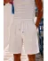 Pantaloni scurti din in, lejeri, albi BG8005