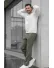 Pantaloni barbati casual, croiala lejera, kaki B01