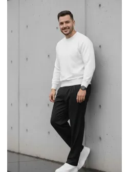 Pantaloni barbati casual, croiala lejera, negri B01