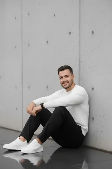 Pantaloni barbati casual, croiala lejera, negri B01