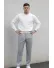 Pantaloni barbati casual, croiala lejera, gri B01
