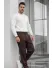 Pantaloni barbati casual, croiala lejera, maro B01