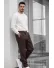 Pantaloni barbati casual, croiala lejera, maro B01