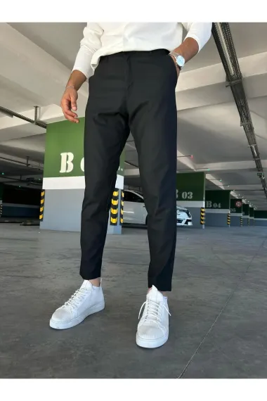 Pantaloni barbati casual negri C001