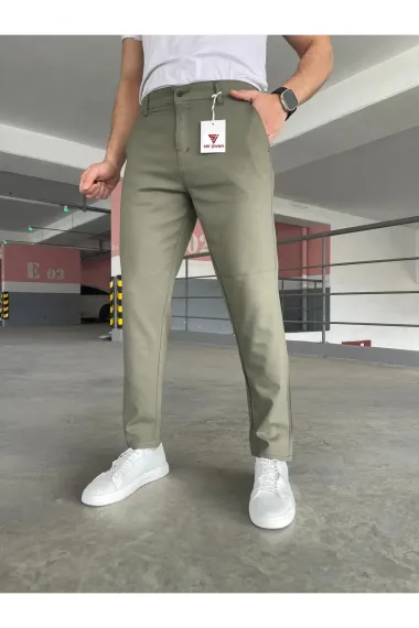 Pantaloni barbati casual kaki C001